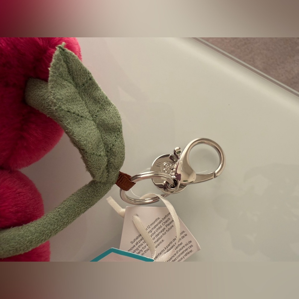 Jellycat Cherry Plush Keychain bag charm - Picture 4 of 5